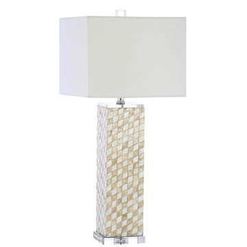 Daniel 30.5" Seashell/Crystal LED Table Lamp - JONATHAN Y